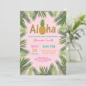 Invitation à la douche nuptiale à ananas tropical (Debout devant)