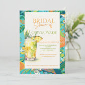 Invitation à la douche nuptiale à ananas tropical (Debout devant)