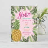 Invitation à la douche nuptiale à ananas tropical (Debout devant)
