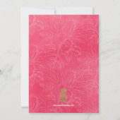 Invitation à la douche nuptiale à ananas tropicale (Dos)