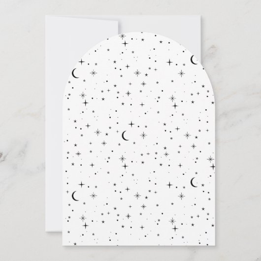 Invitation à la douche nuptiale à arc céleste (Dos)