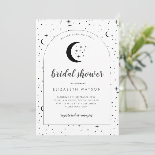 Invitation à la douche nuptiale à arc céleste (Debout devant)