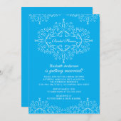 Invitation à la douche nuptiale à cadre classique  (Devant / Derrière)