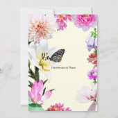 Invitation à la douche nuptiale à cadre de fleurs  (Dos)