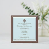 Invitation à la douche nuptiale à cadre simple (aq (Debout devant)