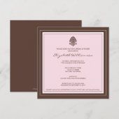 Invitation à la douche nuptiale à cadre simple (ro (Devant / Derrière)