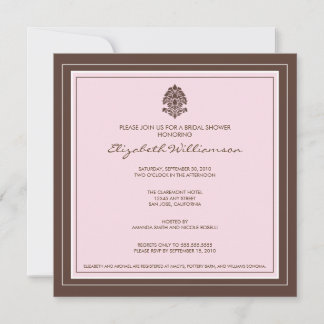Invitation à la douche nuptiale à cadre simple (ro