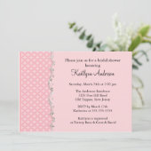 Invitation à la douche nuptiale à clapet rose (Debout devant)
