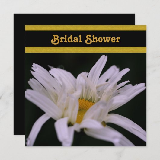 Invitation à la douche nuptiale à fleur blanc (Devant / Derrière)