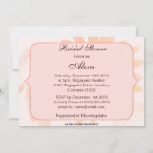 Invitation à la douche nuptiale à fleurs de pêche  (Dos)