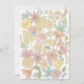 Invitation à la douche nuptiale à fleurs de printe (Dos)