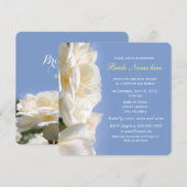 invitation à la douche nuptiale à fleurs de rose b (Devant / Derrière)