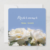 invitation à la douche nuptiale à fleurs de rose b (Dos)