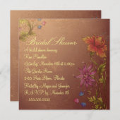 Invitation à la douche nuptiale à fleurs d'orange (Devant / Derrière)