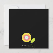 Invitation à la douche nuptiale à fleurs jaunes mo (Dos)