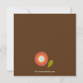 Invitation à la douche nuptiale à fleurs orangées (Dos)