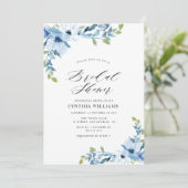 invitation à la douche nuptiale à fleurs peintes b (Debout devant)