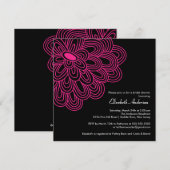 Invitation à la douche nuptiale à fleurs roses cha (Devant / Derrière)