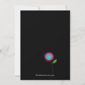 Invitation à la douche nuptiale à fleurs roses mod (Dos)