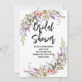 Invitation à la douche nuptiale à fleurs sauvages  (Devant)