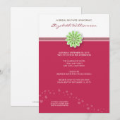 Invitation à la douche nuptiale à fleurs simple (f (Devant / Derrière)