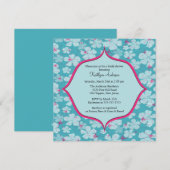 Invitation à la douche nuptiale à fleurs tropicale (Devant / Derrière)