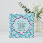 Invitation à la douche nuptiale à fleurs tropicale (Debout devant)