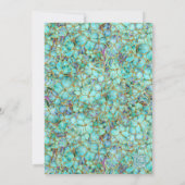 Invitation à la douche nuptiale à fleurs turquoise (Dos)