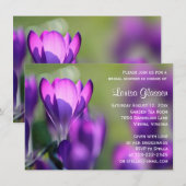 Invitation à la douche nuptiale à fleurs violettes (Devant / Derrière)