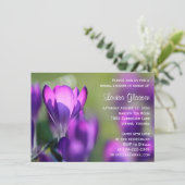 Invitation à la douche nuptiale à fleurs violettes (Debout devant)