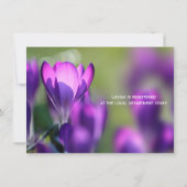 Invitation à la douche nuptiale à fleurs violettes (Dos)