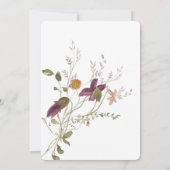 Invitation à la douche nuptiale à fleurs violettes (Dos)