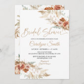 Invitation à la douche nuptiale à gazon Pampas (Devant / Derrière)