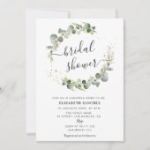 invitation à la douche nuptiale à germe d'eucalypt (Devant)