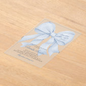 Invitation à la douche nuptiale à la béquille bleu (Poser)