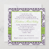 Invitation à la douche nuptiale à la chaux et aux (Dos)