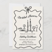 Invitation à la douche nuptiale à la main de Whims (Devant)