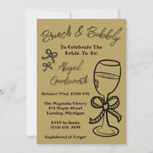 Invitation à la douche nuptiale à la main de Whims