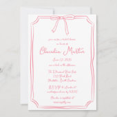 Invitation à la douche nuptiale à la main de Whims (Devant)