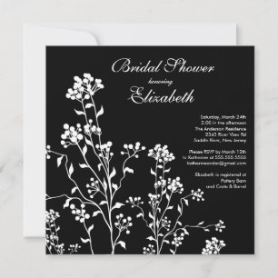 Invitation à la douche nuptiale à la morue noire b