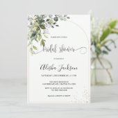 Invitation à la douche nuptiale à l'aquarelle (Debout devant)