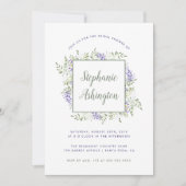 Invitation à la douche nuptiale à l'aquarelle Wist (Devant)