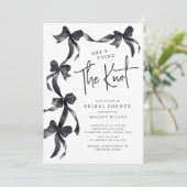 Invitation à la douche nuptiale à noeud de carter (Debout devant)