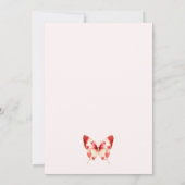 Invitation à la douche nuptiale à papillon Valenti (Dos)