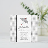 Invitation à la douche nuptiale à parapluie noir e (Debout devant)