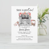 Invitation à la douche nuptiale à Paris, Elle dit  (Debout devant)