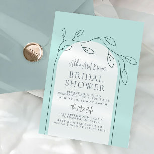 Invitation à la douche nuptiale à script minimal