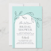 Invitation à la douche nuptiale à script minimal (Devant)