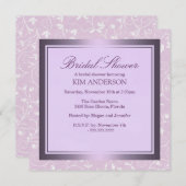 Invitation à la douche nuptiale à souffle violet (Devant / Derrière)