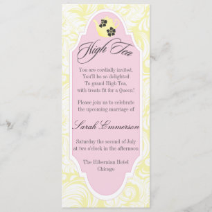 Invitation à la douche nuptiale à thé jaune